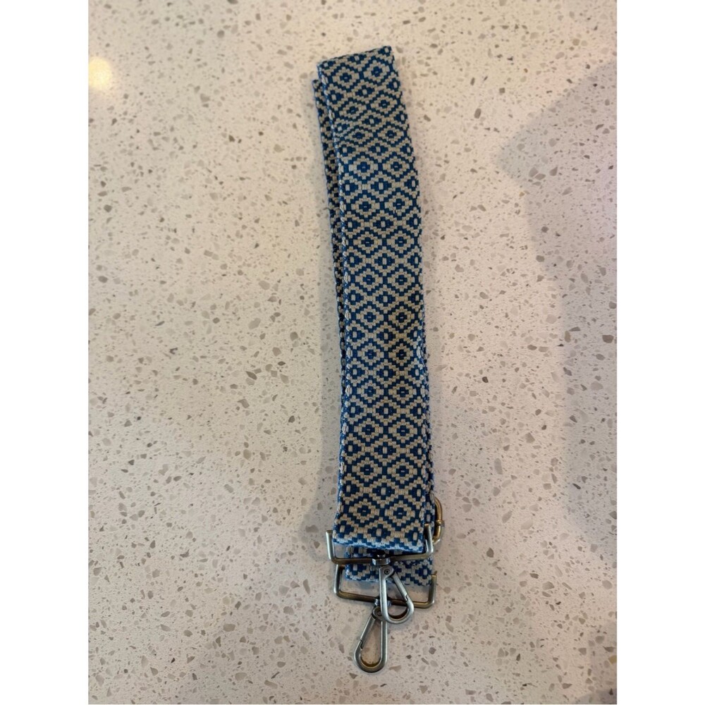 Bodomint Southwest Strap in Indigo Blue & Cream Geometric Bag Strap NWOT